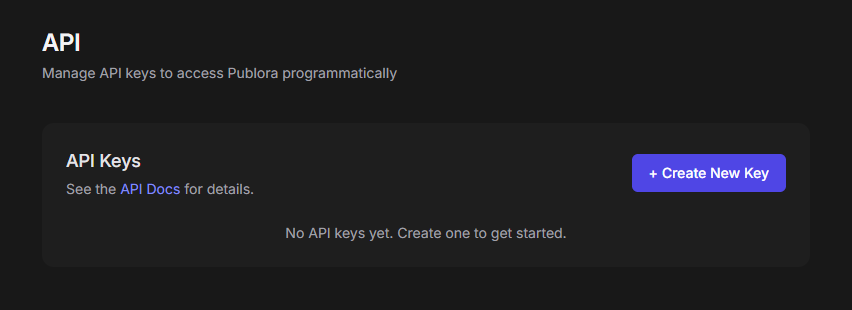 Generate API Key